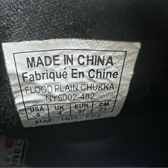 Rare Sorel Flood Plain Chukka Rubber Rain Boots Size 5 Blue and Black Waterproof - Picture 6 of 8